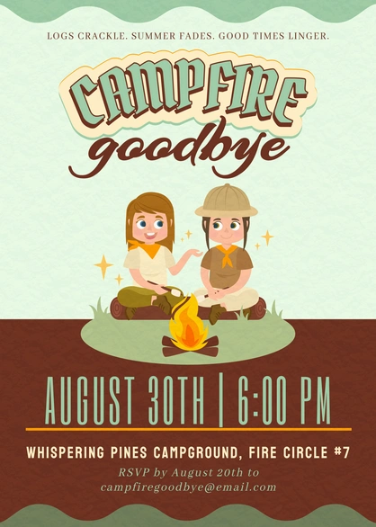 Campfire Goodbye Event