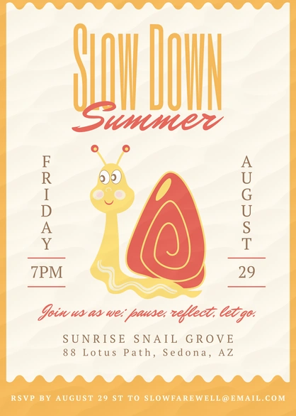 End of Summer Event Invitation