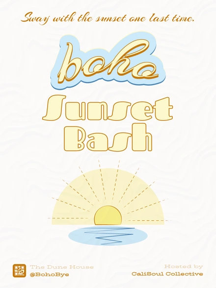 Boho Themed Sunset Event