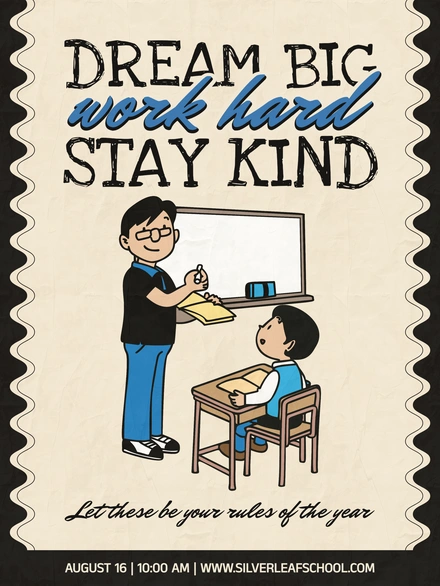 Motivational school poster