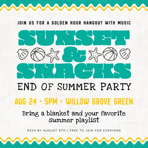 End of Summer Party Invitation
