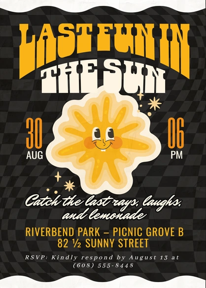 End of Summer Picnic Invitation