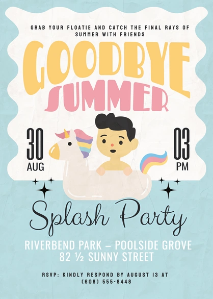 Goodbye Summer Pool Party