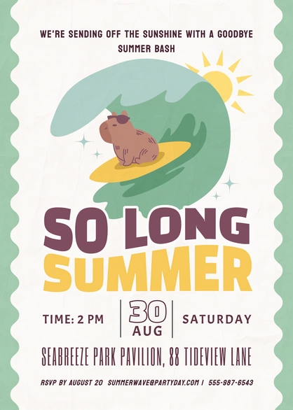 Summer Bash Invitation