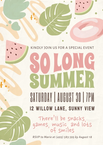 End of Summer Event