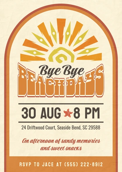 Beach Farewell Party