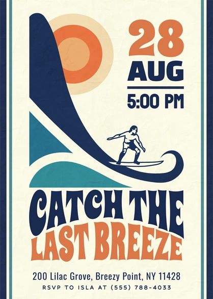 Surfing Event Invitation