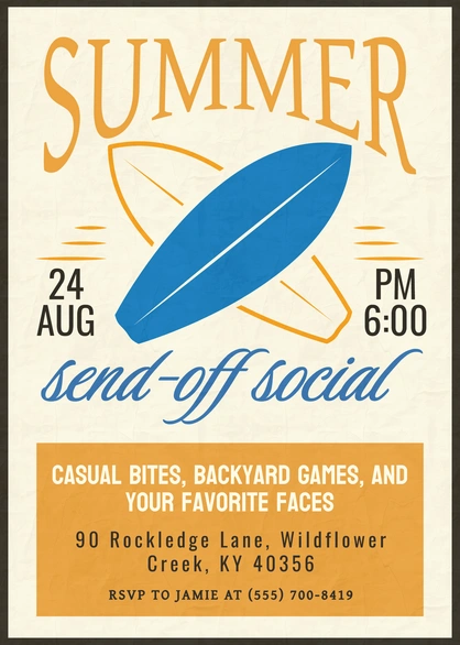 Invitation to a summer social event