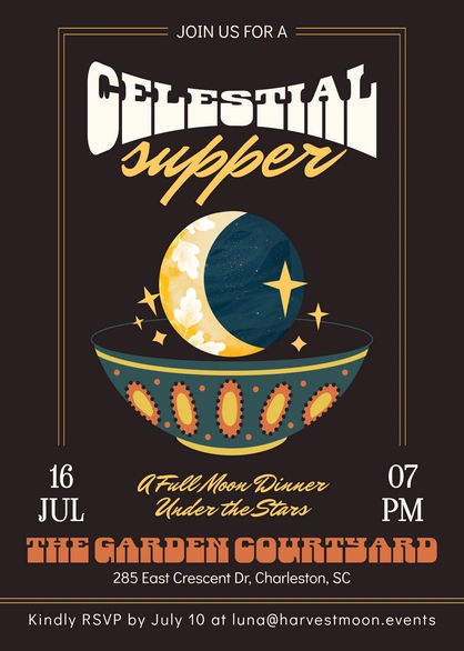 A full moon dinner under the stars.