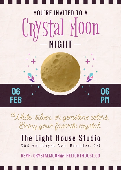 Invitation to Crystal Moon Night Event