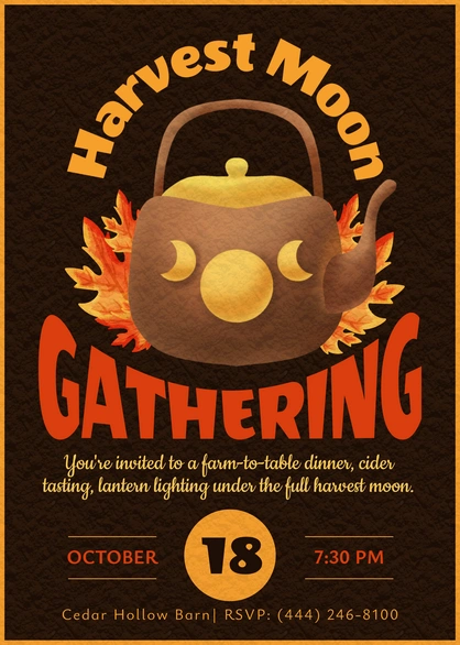 Harvest Moon Invitation