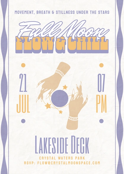Full Moon Yoga and Chill Event Announcement