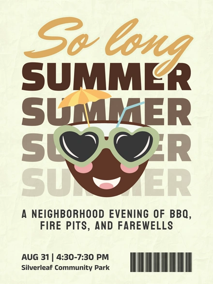 A neighborhood evening of BBQ, fire pits, and farewells