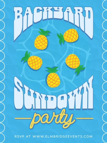 Invitation to a backyard sundown party