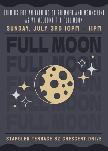 Invitation to a full moon night event