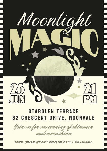 Invitation to a moonlit event