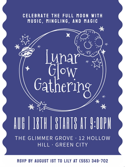 Full Moon Gathering Invitation