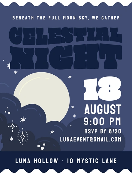 Celestial Night Event Invitation