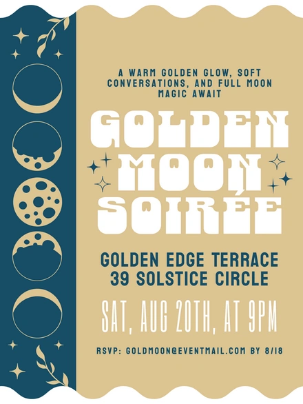 Golden Moon Soirée Invitation