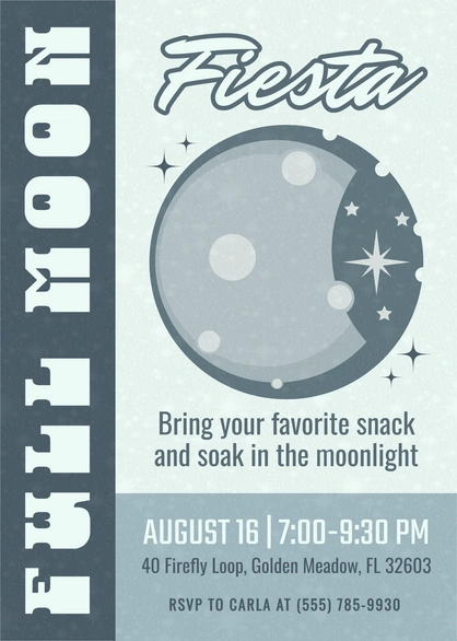 Full Moon Party Invitation