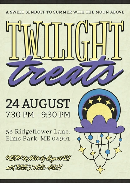 Twilight treats event invitation