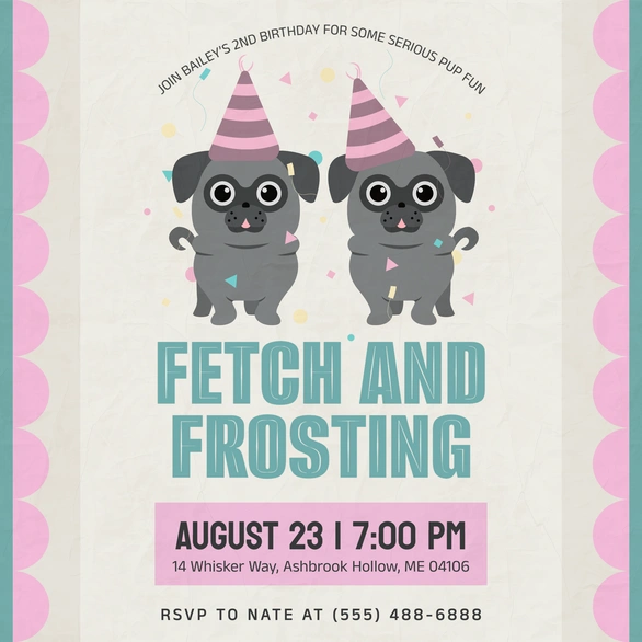 Dog Birthday Invitation