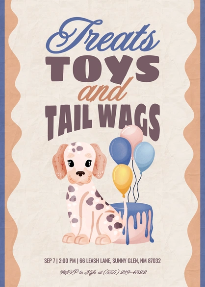 Dog-themed Party Invitation