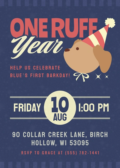 Dog Birthday Invitation