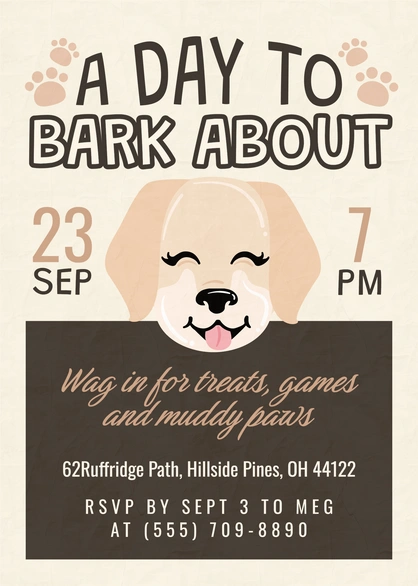 Pet-themed Event Invitation