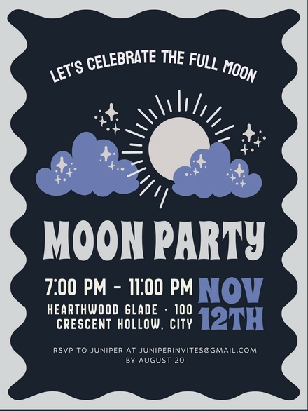 Full Moon Celebration Invitation