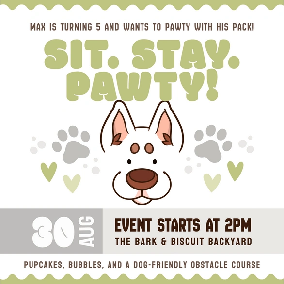 Dog Birthday Party Invitation