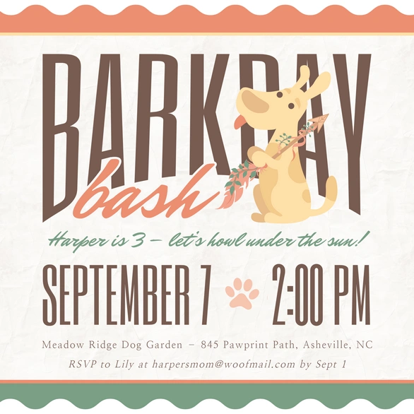 Dog Birthday Party Invitation