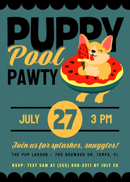 Puppy Pool Party Event