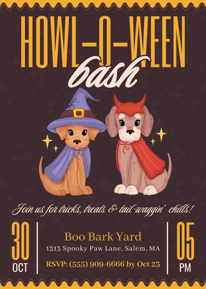 Halloween Pet Party Invitation