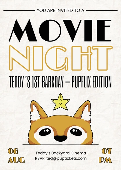 Teddy's 1st Barkday - Pupflix Edition