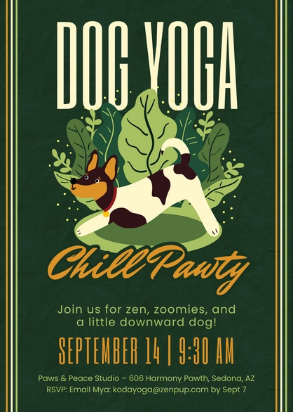 Dog Yoga Event