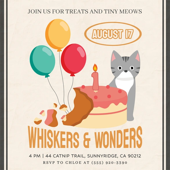 Cat Birthday Party
