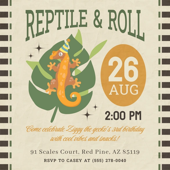 Ziggy the Gecko's 3rd Birthday Celebration