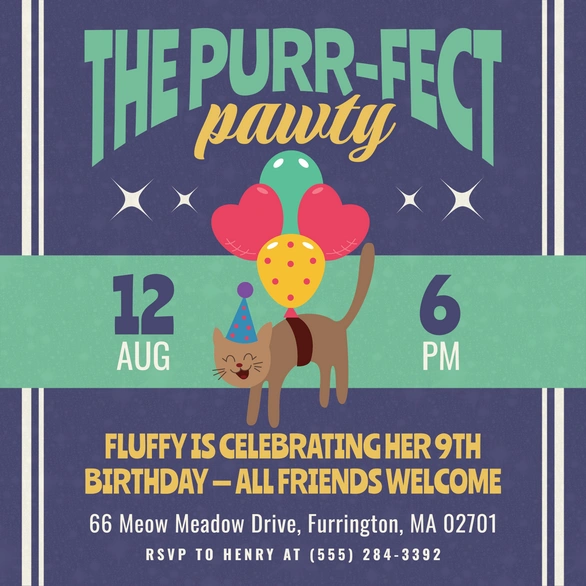 Cat Birthday Party