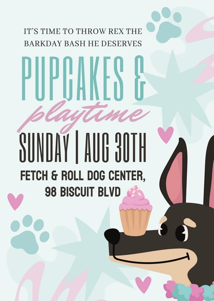 Dog Birthday Party Invitation