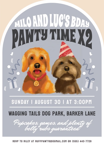 Dog Birthday Party Invitation