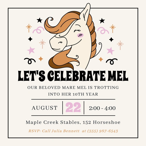Celebration of a horse's 10th year