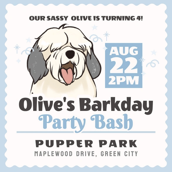 Dog Birthday Party Invitation