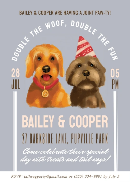 Dog Birthday Invitation