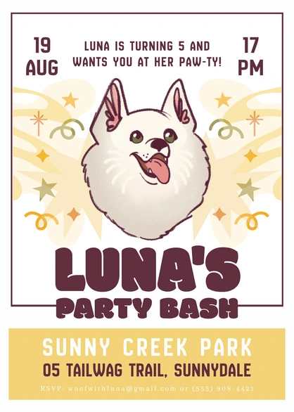 Pet Birthday Invitation