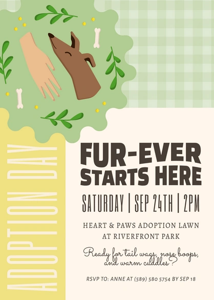 Pet adoption event announcement