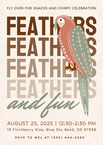 Invitation to a party or celebration