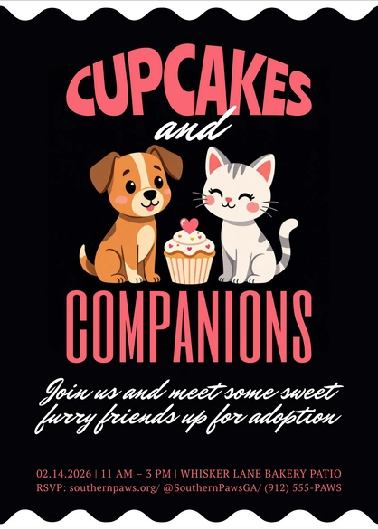 Pet adoption event invitation
