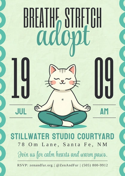 Cat Yoga Adoption Event