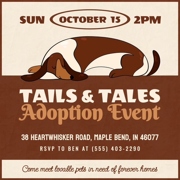 Pet adoption event invitation